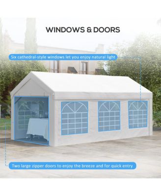 10ft x 20ft Party Tent & Carport, Portable Garage with Sidewalls