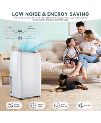 14,000 BTU Portable Air Conditioner - Efficient Cooling for Rooms up to 750 Sq. Ft, Comes with Window Vent Kit & Remote, Space-Saving Design