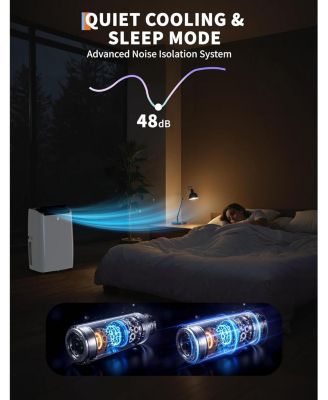 14,000 BTU Portable Air Conditioner - 3-in-1 Cooling, Fan & Dehumidifier, Remote Control, 24H Timer, For Room & Office, Cools 750 Sq. Ft