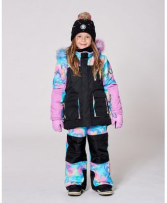 Girl Two-Piece Play Snowsuit Rainbow Heart Print - Toddler|Child