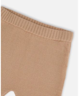 Baby Boys Knitted Top and Pant Set Light Caramel