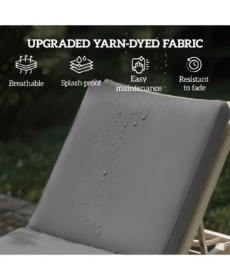 2 Lounge Chair Cushions, 72"x21"x3" Replacement Cushions,