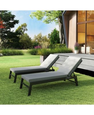 2 Lounge Chair Cushions, 72"x21"x3" Replacement Cushions,