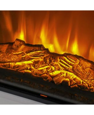 27" Electric Fireplace Heater with Mantel & Remote Control,