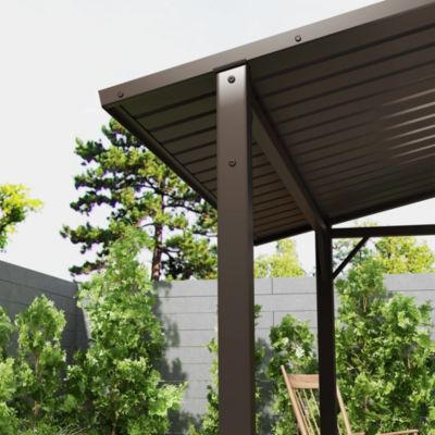 8 x 5ft Hardtop Grill Gazebo with Side Shelves and Cup Holders