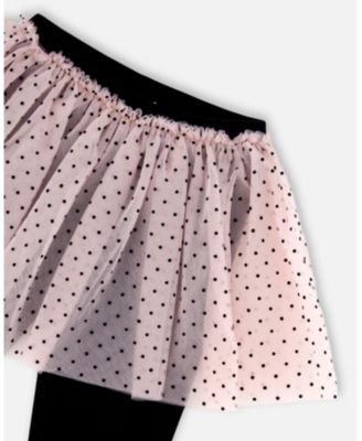 Baby Girl Leggings with Tulle Skirt Pink and Black - Baby
