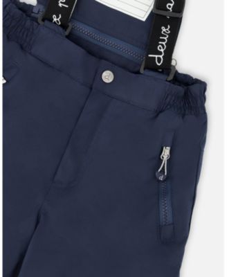 Girl Two-Piece Play Snowsuit with Printed Jacket Navy Blue - Toddler|Child