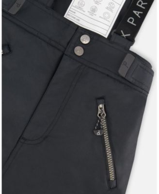 Kids Unisex Solid Play Snow Pants Black - Child