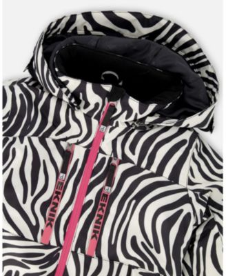 Girl Two-Piece Teknik Snowsuit Zebra Print - Child