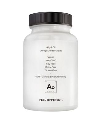 Algal Oil Omega-3 Supplement – 1000mg Algal Omega-3 Fatty Acids,DHA & EPA, 60 Softgels