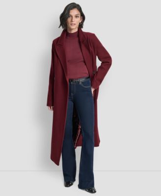 Women's Notch Collar Belted Wrap Coat
