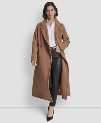 Women's Notch Collar Belted Wrap Coat