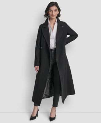 Women's Notch Collar Belted Wrap Coat