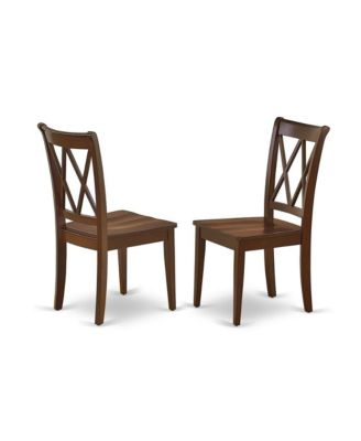 3-Pc. Rubber Wood Drop Leaf Table And Double X-Back Chairs Dining Room Set