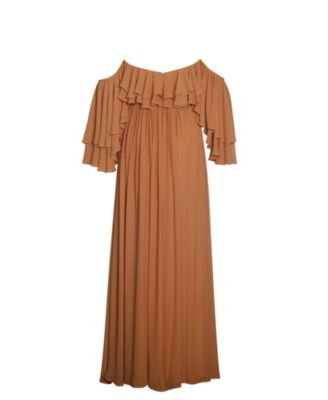 Women's Kaela Brickwork Off Shoulder Chiffon Maxi Dress
