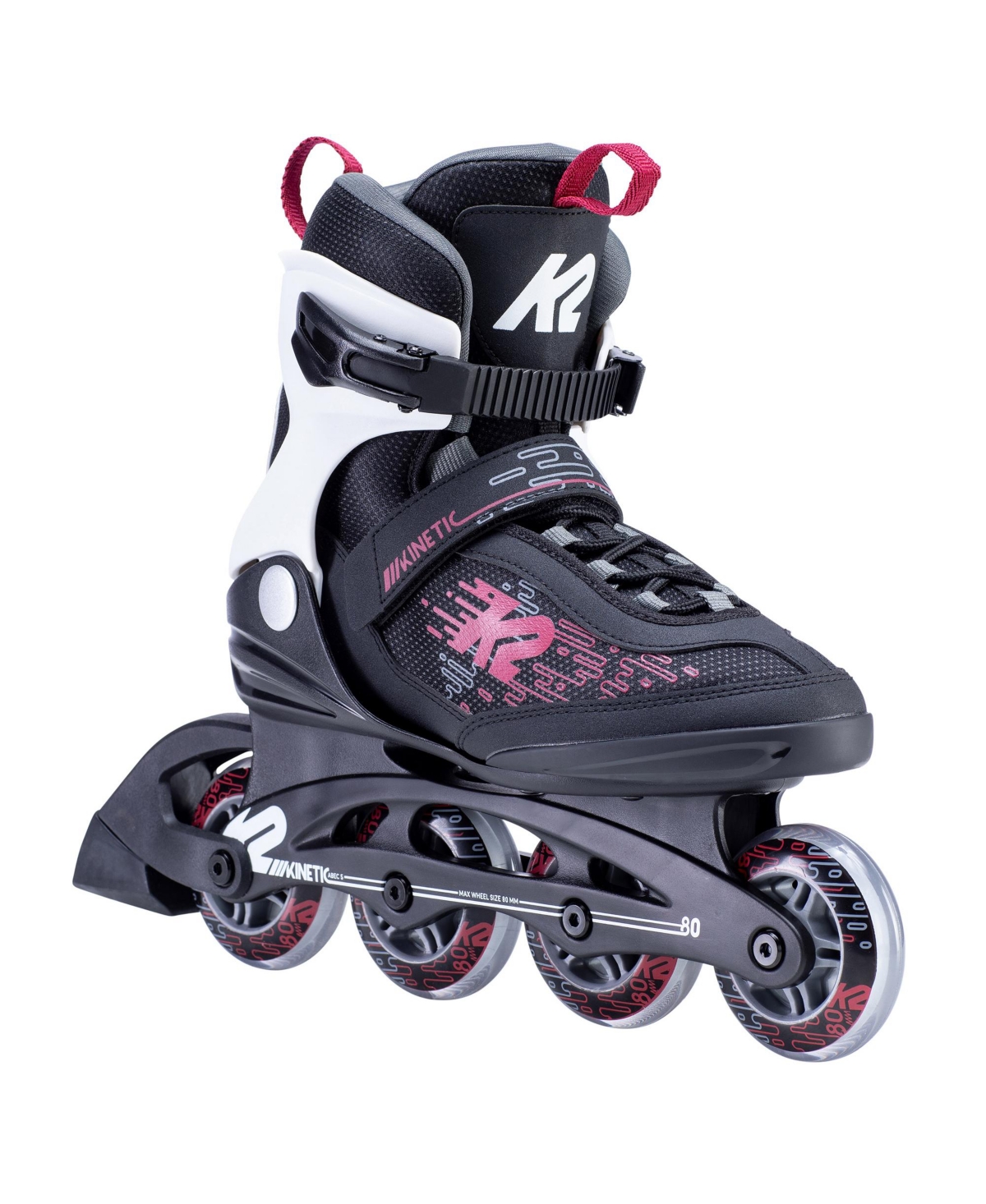 Kinetic 80 Womens Inline Skates - Black/berry