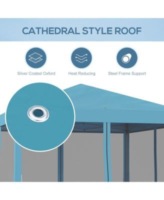 10' x 10' Pop Up Canopy with 4 Removable Sidewalls, Light
