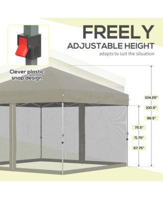 10' x 10' Pop Up Canopy Party Tent with Wheeled Bag,