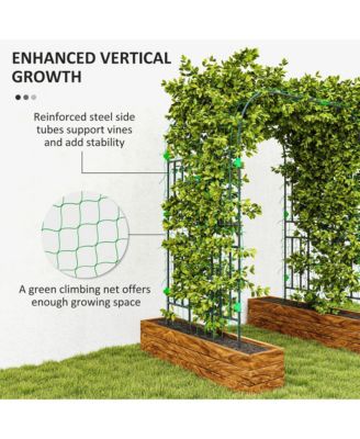 8 FT Tall Tomato Cage, Metal Garden Trellis for Climbing Plants