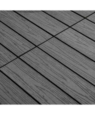 12" 11pc Wood-Plastic Composite Flooring Deck Interlocking Tiles