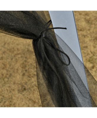 Outdoor Sun Shade Gazebo Canopy Tent with Mesh Screen Walls -