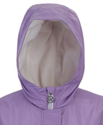 Toddler and Little Girls Fleece Lined Rain Jacket
