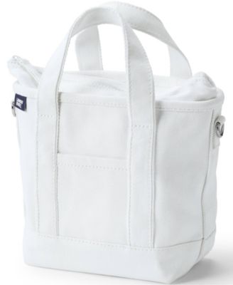 Small Solid Color 3 Pocket Zip Top Canvas Tote Bag