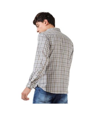 Men's Multicolour Checkered Regular Fit Casual Shirt