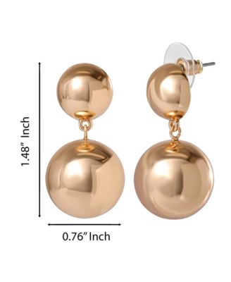 Double Ball Drop Earrings