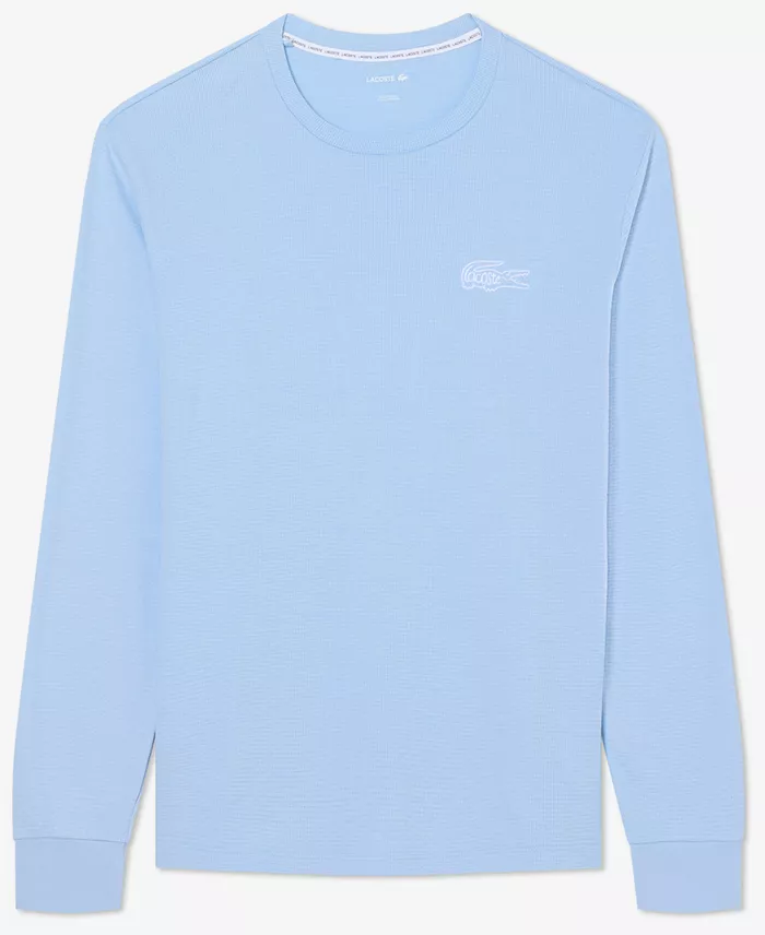 Men's Exclusive Crocodile Waffle-Knit Thermal Shirt - thumbnail 4