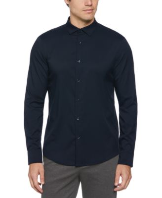 Men's Slim-Fit Stretch Solid Button-Down Twill Shirt