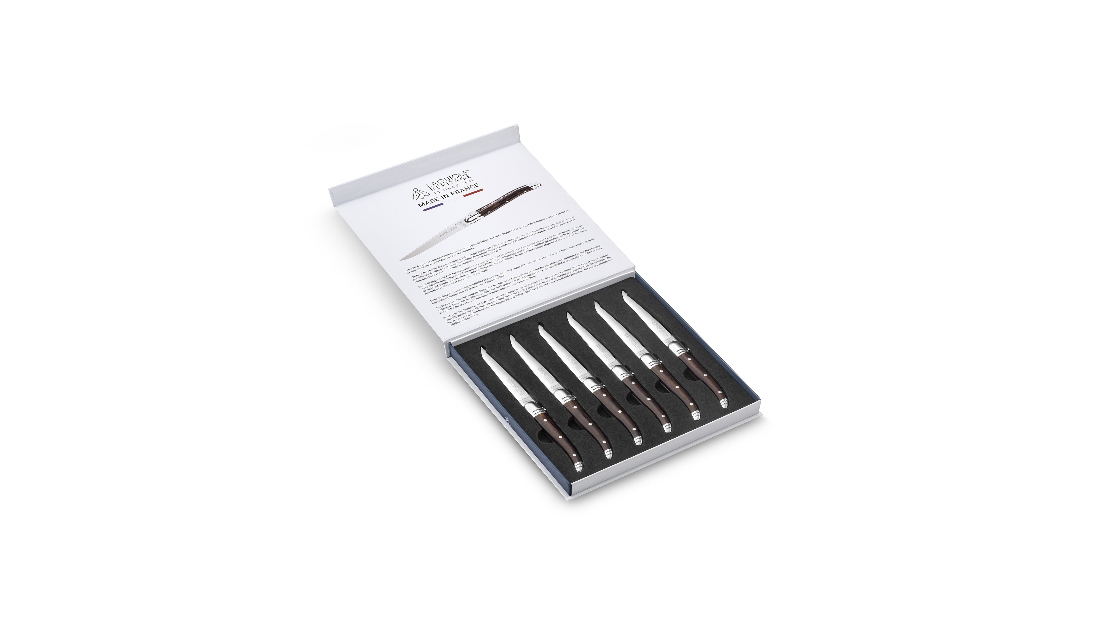 Laguiole Heritage Stainless Steel 6-Pc. Premium Steak Knife Set