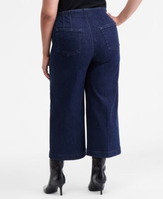 Plus Size Cropped Wide-Leg Pants, Macy's Exclusive