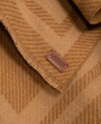 Woven Twill-Border Ruana