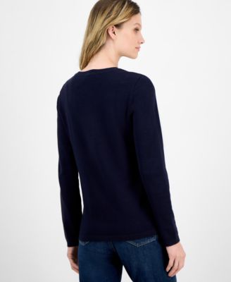 Women's Cotton Snowflake Sweater