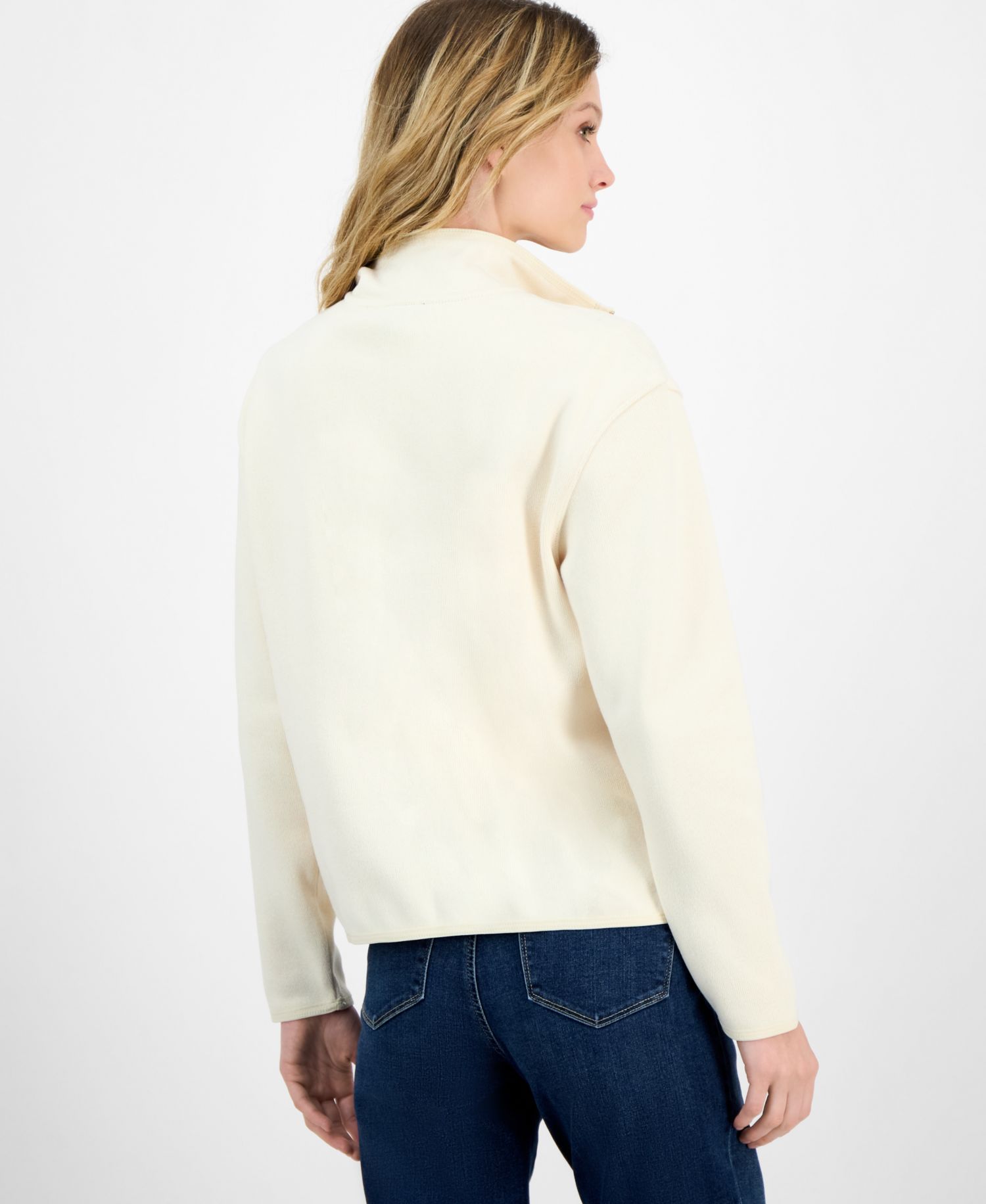 Nautica Women's Sweater Fleece Quarter-Zip Jacket