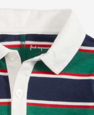 Baby Boys Rugby Striped Collared Sunsuit, Macy's Exclusive