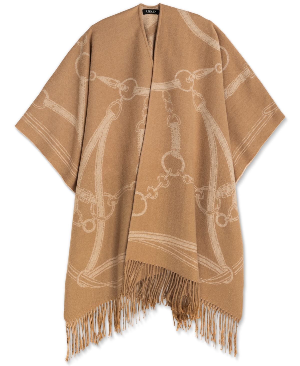 Lauren Ralph Lauren Equestrian Jacquard Oversized Ruana