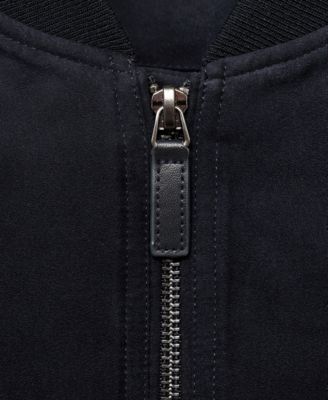 Men's Suede-Effect Bomber Jacket