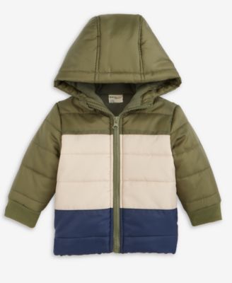 First Impressions - Baby Boys Hooded Colorblocked Jacket