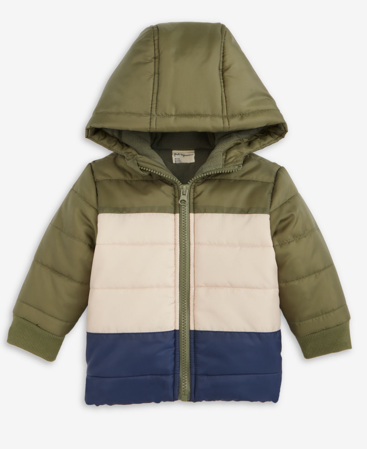 Куртка First Impressions Hooded Colorblocked Jacket для мальчиков-малышей, цвет: Сосновый — фото 1