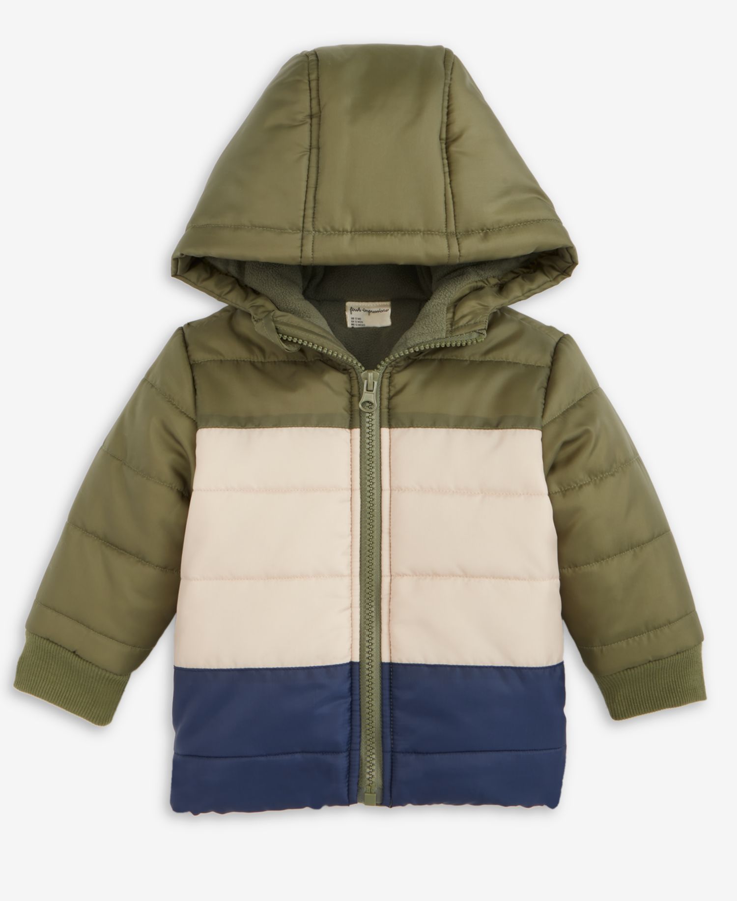 Baby Boys Hooded Colorblocked Jacket