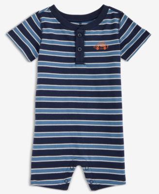 First Impressions - Baby Boys Cool Lil Dude Striped Sunsuit