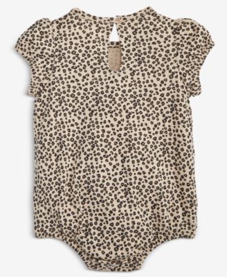 Baby Girls Leopard-Print Skirted Sunsuit, Macy's Exclusive