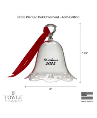 2025 Silver-Plated Pierced Bell Ornament, 46th Edition