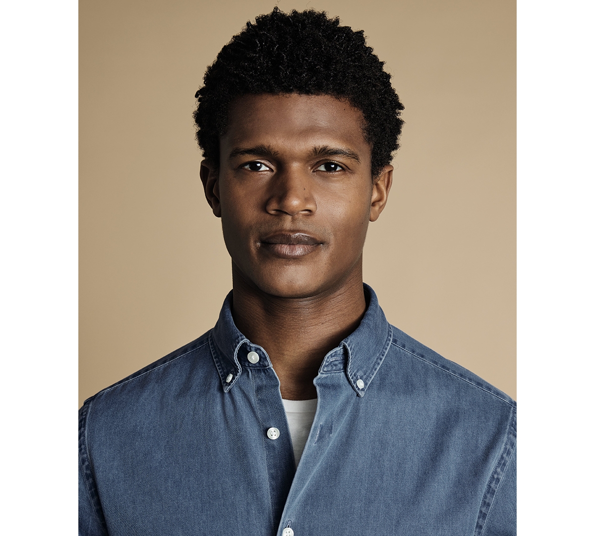 Charles Tyrwhitt Men's Denim Button-Down Shirt