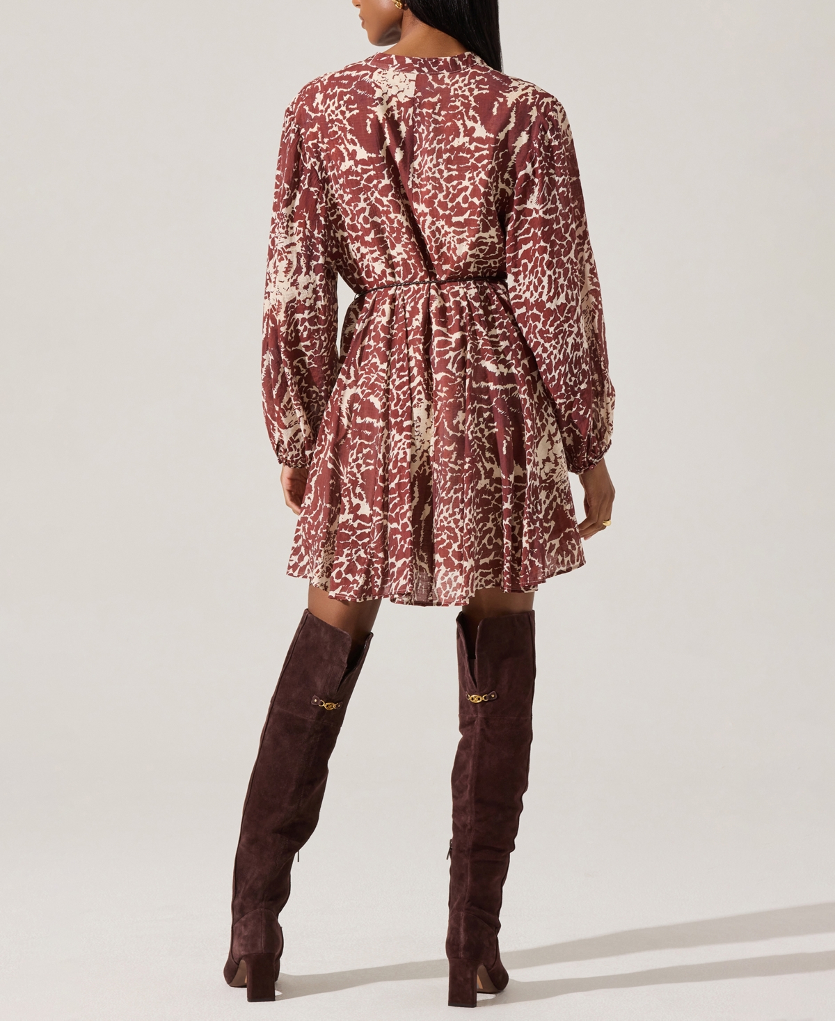 Astr The Label Marisela Long Sleeve Minidress In Multi
