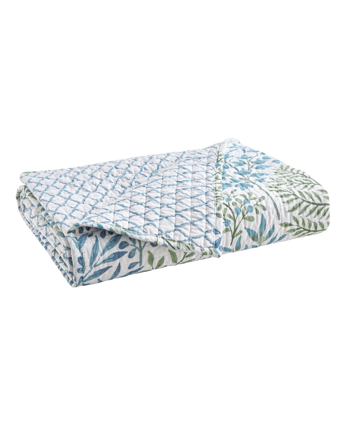 Levtex English Forest Reversible Quilted Throw, 50" X 60" In Green