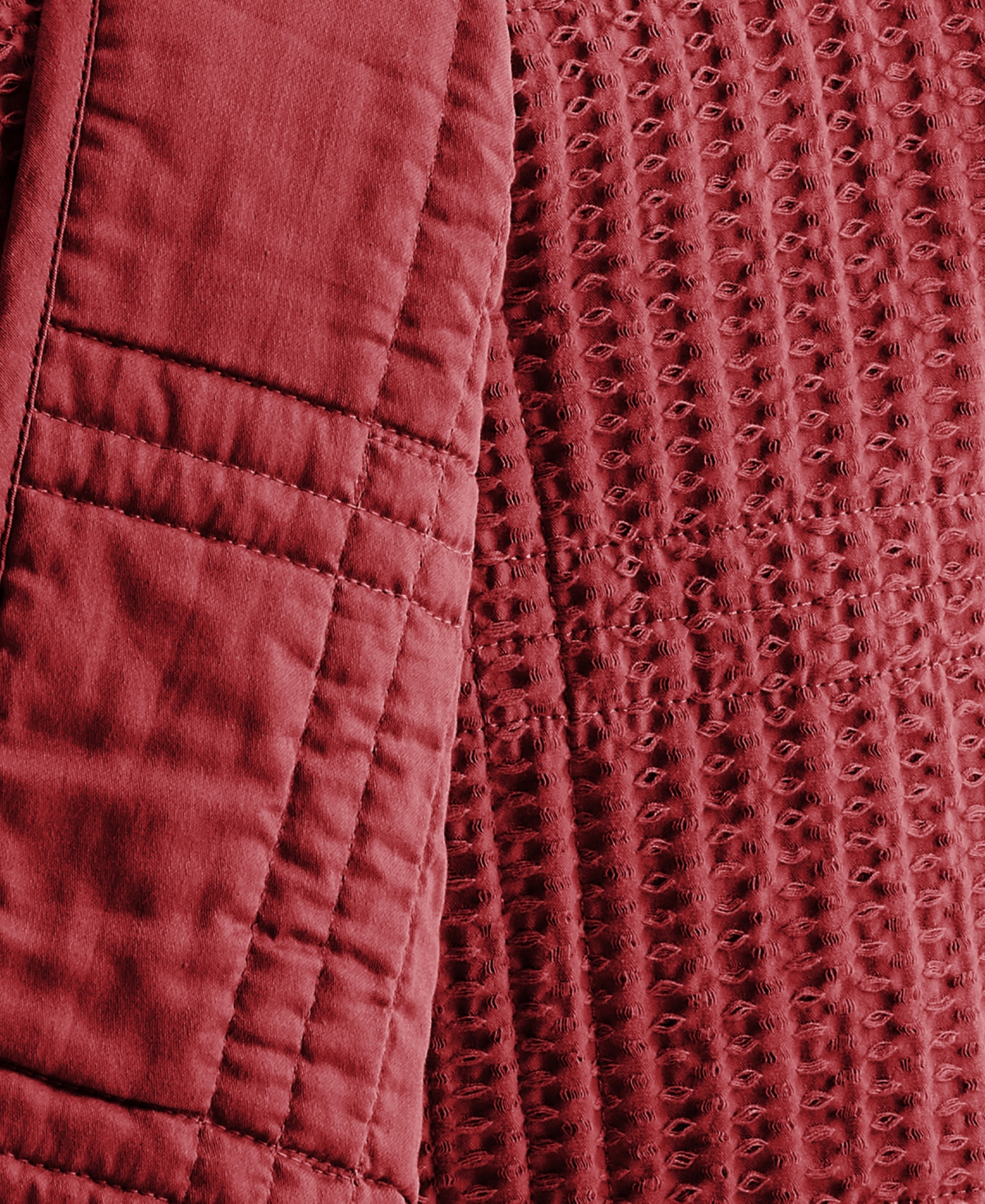 Levtex Cloud Waffle Textured Quilted Throw, 50" X 60" In Red