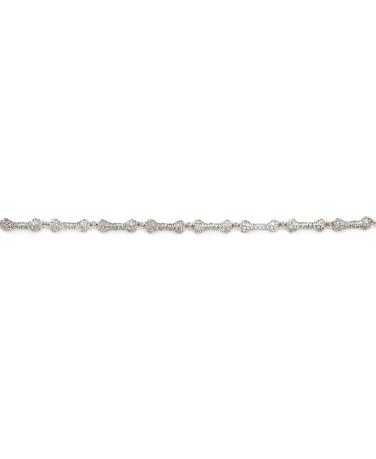 Betsey Johnson Faux Stone Pave Bones Link Bracelet In Multi
